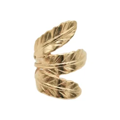 Bague 3 Plumes Dorée