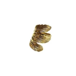 Bague 3 Plumes Dorée