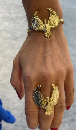 Bague Aigle dorée