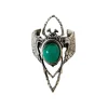 Bague Beetle Argentée Turquoise