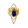 Bague Beetle Dorée Lapis Lazuli