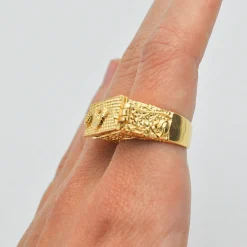 Bague Boîte Secrète Serpent Dorée