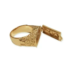 Bague Boîte Secrète Serpent Dorée