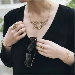 BAGUE CORAIL DOREE