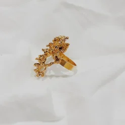 BAGUE CORAIL DOREE