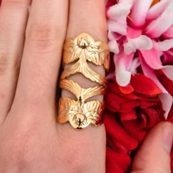 Bague Double Hirondelle Dorée