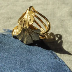 Bague Ginkgo Tao Dorée