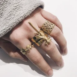 Bague Libellule Dorée