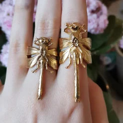 Bague Libellule Dorée