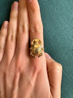Bague Mini Scarabée argentée