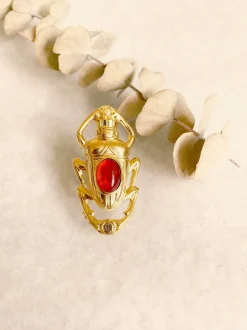 Bague Oscar Dorée Cornaline