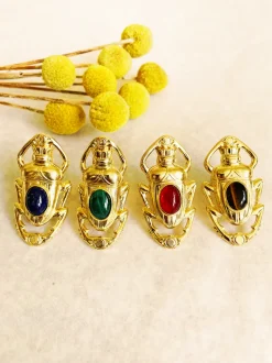 Bague Oscar Dorée Cornaline