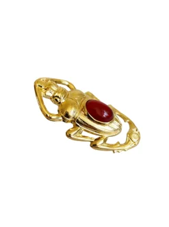 Bague Oscar Dorée Cornaline