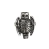 Bague petit hibou argentée
