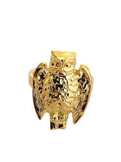 Bague petit hibou dorée