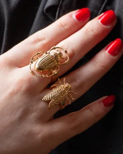 Bague Petite Cigale Cica dorée