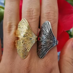 Bague Petite Feuille de Ginkgo