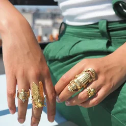 Bague Scarabée Oscar Dorée