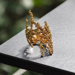 Bague Seaweed Dorée