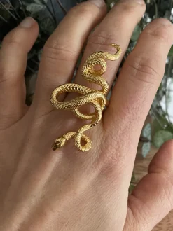 Bague Serpent Doré