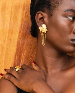 Boucles d'Oreiiles GinTao Tika Dorées