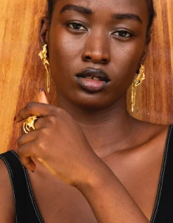 Boucles d'Oreiiles GinTao Tika Dorées