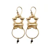 Boucles d'Oreilles 2 Serpents Dorées