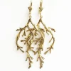 Boucles d'oreilles Algue Dorées
