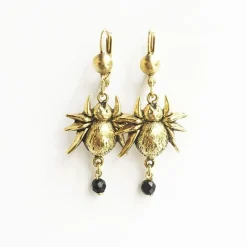 Boucles d'oreilles Arakné Dorées