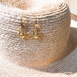 Boucles d'oreilles Arakné Dorées