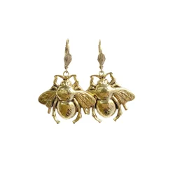 Boucles d'Oreilles Bee Dorées