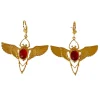 Boucles d'oreilles Beetle Dorées Cornaline