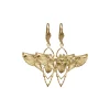 Boucles d'Oreilles Beetle Dorées