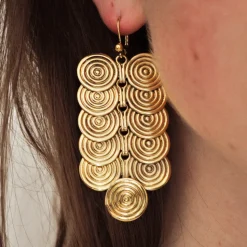 Boucles d'Oreilles Chrys Dorées