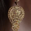 Boucles d'oreilles Cœur Filigrane Dorées