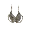 Boucles d'Oreilles Cygne Argentées