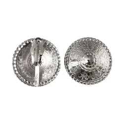 Boucles d’oreilles Dôme Argentées Clips