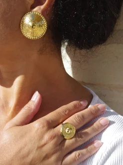 Boucles d’oreilles Dôme Dorées Clips