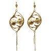 Boucles d'Oreilles Double Arabesque Dorées