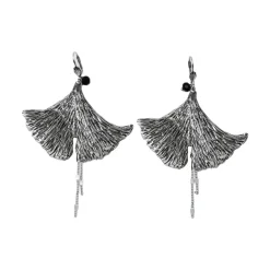 Boucles d'Oreilles Feuille de Ginkgo
