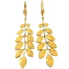 Boucles d'oreilles Feuille d'Acacia Dorées