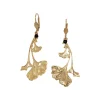 Boucles d'Oreilles Ginkgo Dorées