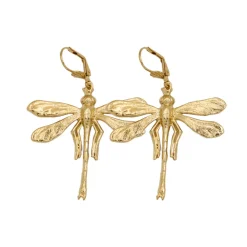 Boucles d'Oreilles Libellule Louise Dorées