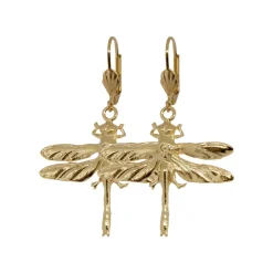 Boucles d'oreilles Libellule Dorées