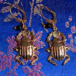 Boucles d'oreilles Mini Scarabée dorées