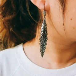 Boucles d'Oreilles Plume Coco