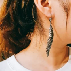Boucles d'Oreilles Plume Coco