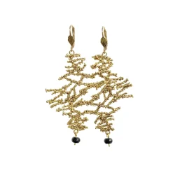 Boucles d'Oreilles Seaweed Dorées