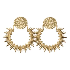 Boucles d'Oreilles Soleil Dorées