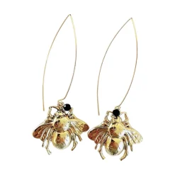 Boucles d'Oreilles Tige Bee Dorées